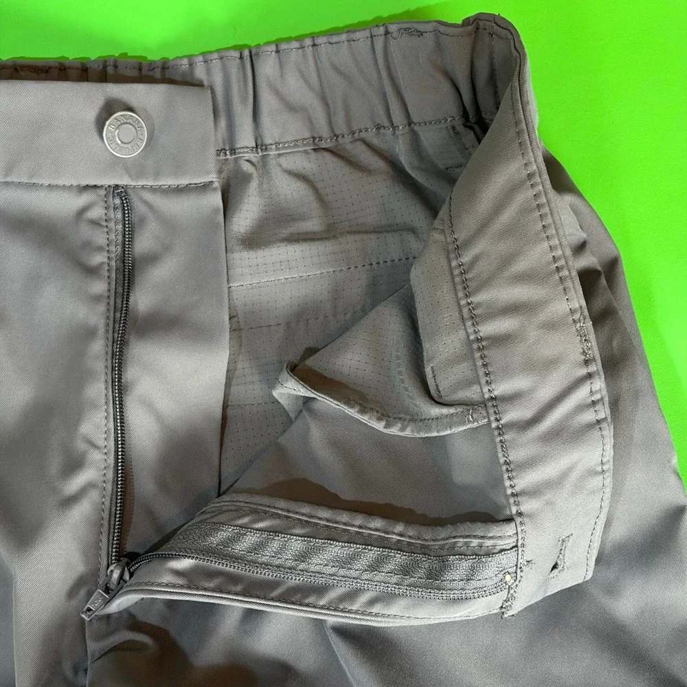 Banana Republic Performance Pants Mens 34/30 Gray Tech Golf Zipper Pockets
